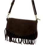 Dámska kožená crossbody kabelka z prírodnej brúsenej kože Luka 25-086