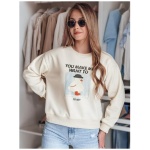 Dámska oversize blúzka s potlačou GOOSHY ecru