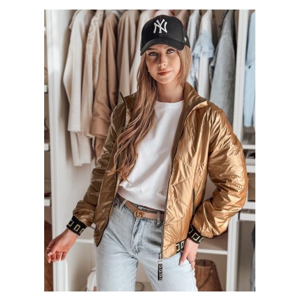 Dámska prešívaná bunda bomber GLAMCIX béžová