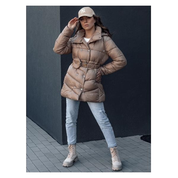Dámska prešívaná zimná bunda BLOOM camel