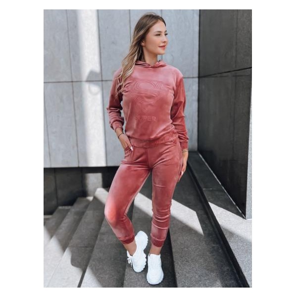 Dámska velúrová súprava VOGUE ružová