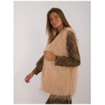 Dámska vesta so zapínaním na gombíky hnedá