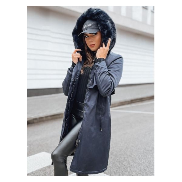 Dámska zimná bunda parka LUSTER tmavomodrá