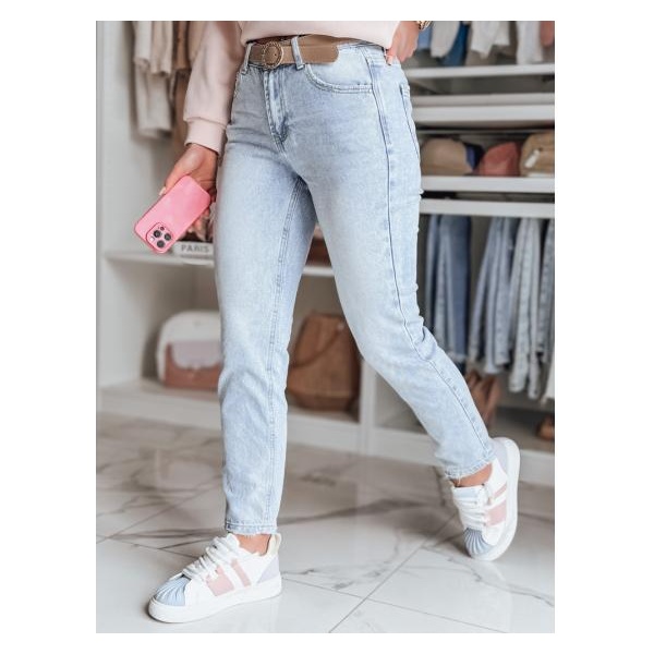 Dámske džínsové nohavice slim fit s opaskom NEOPASS modré