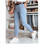 Dámske nohavice slim fit s opaskom LINESKA modré