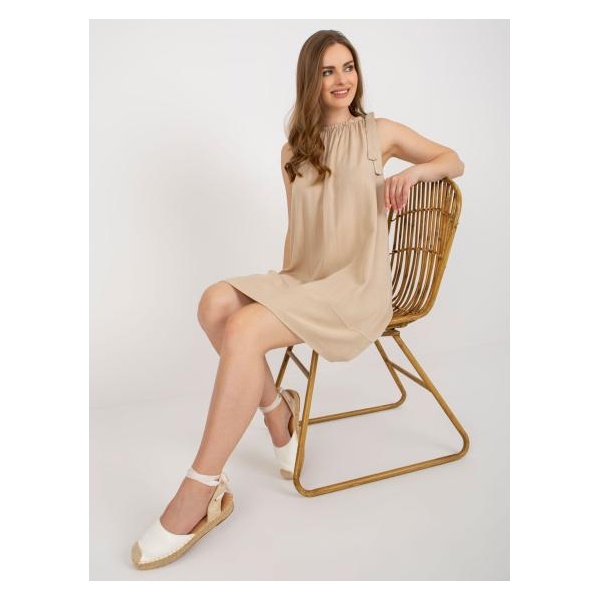 Dámske oversize šaty OCH BELLA béžová