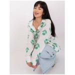 Dámske oversize tričko ESTHER ecru-zelená