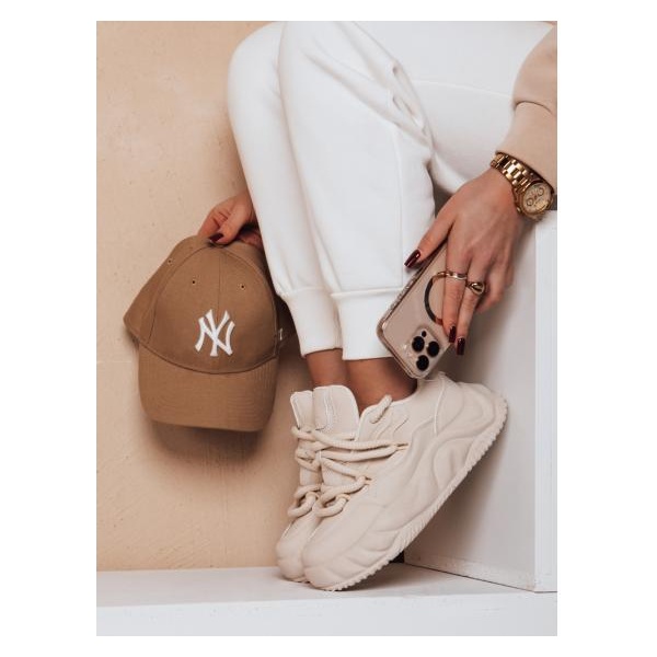 Dámske tenisky na platforme LALANDRA beige