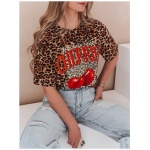 Dámske tričko oversize s bodkami ZESTSTYLE béžové
