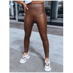 Dámske voskované legíny WAXED CHIC Chocolate