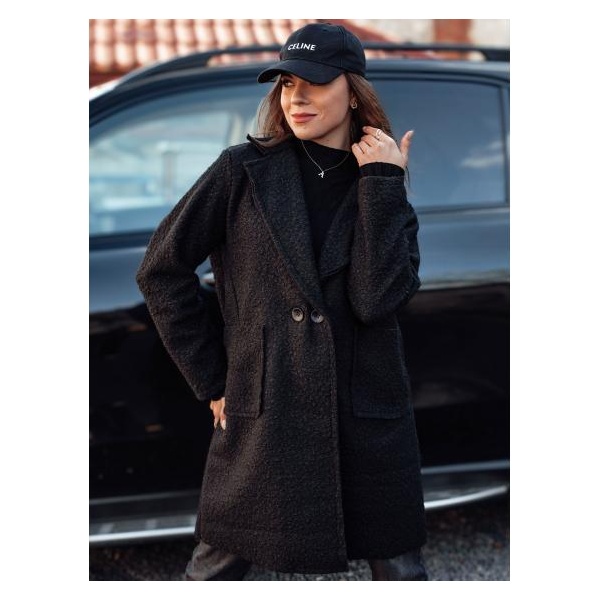Dámsky oversize kabát BARALITE long lambskin black