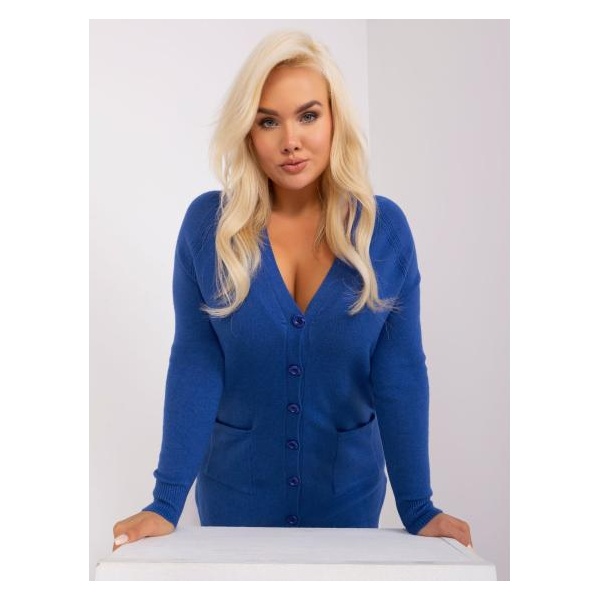 Dámsky plus size sveter DAROR tmavomodrý