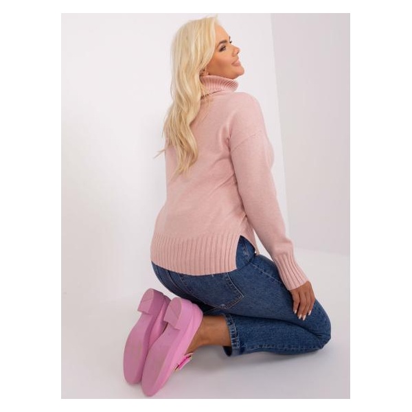 Dámsky plus size sveter NEU svetloružový