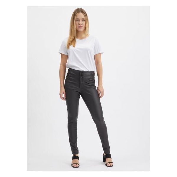 Tmavosivé dámske nohavice skinny fit