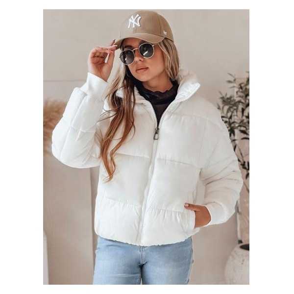 Dámska krátka prešívaná zimná bunda VIBEGIRL biela
