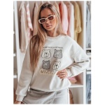 Dámska oversize mikina s medvedíkmi MISOBEARS sivá