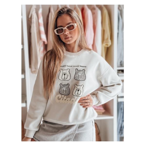 Dámska oversize mikina s medvedíkmi MISOBEARS sivá