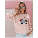 Dámska oversize mikina s výšivkou DOGSWEETY ružová