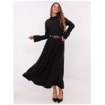 Čierna elegantná sukňa s aplikáciami