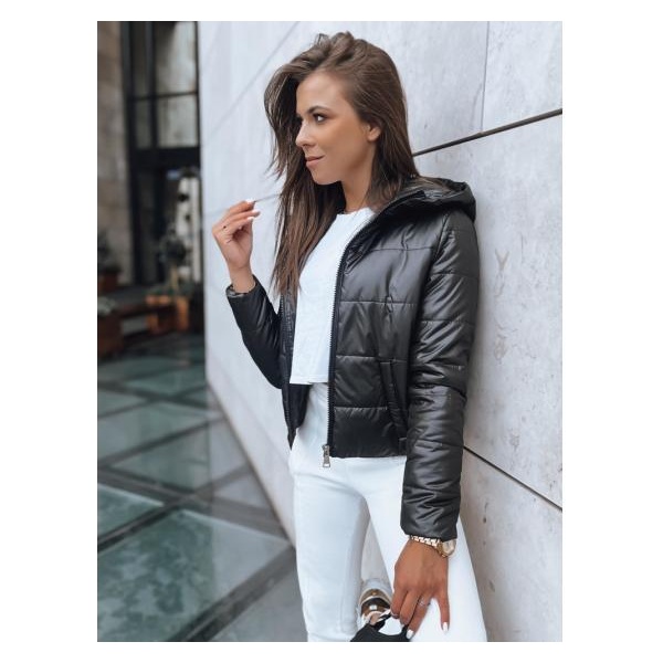 Dámska krátka prešívaná bunda SPORT HEVEN čierna
