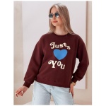 Dámska oversize mikina s potlačou FEELME vínová