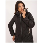 Dámska prešívaná páperová bunda prechodná čierna