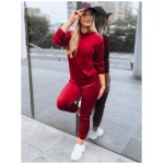 Dámska velúrová súprava SO COMFY bordová