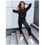 Dámska zamatová tepláková súprava VELVET HARMONY čierna