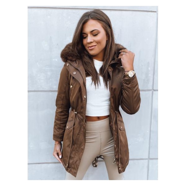 Dámska zimná bunda parka GODDESS kávová