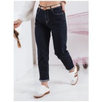Dámske džínsové nohavice mom fit STRAIGHTY tmavomodré