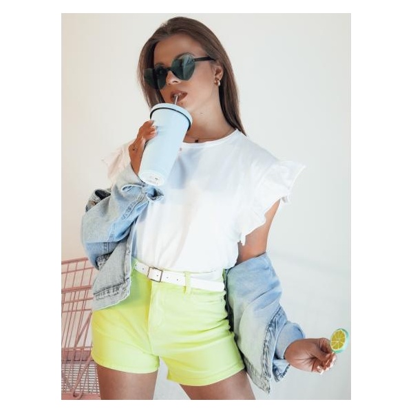 Dámske džínsové šortky GLAMWEAR žltá