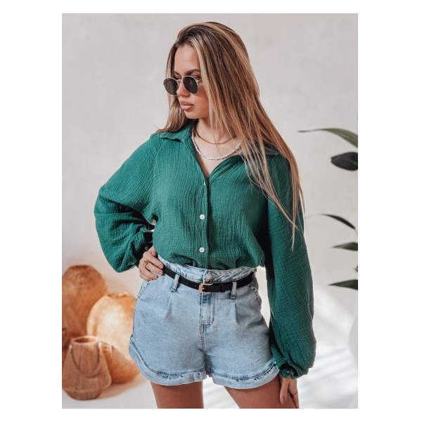 Dámske džínsové šortky s opaskom SHORT LOVER modré
