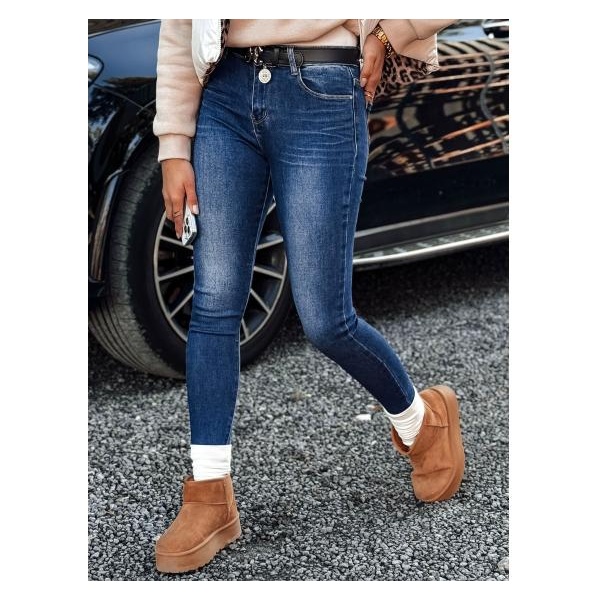 Dámske džínsové úzke nohavice JEANLIFE modré