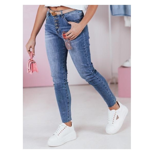 Dámske džínsy slim fit DENIMFIT navy blue
