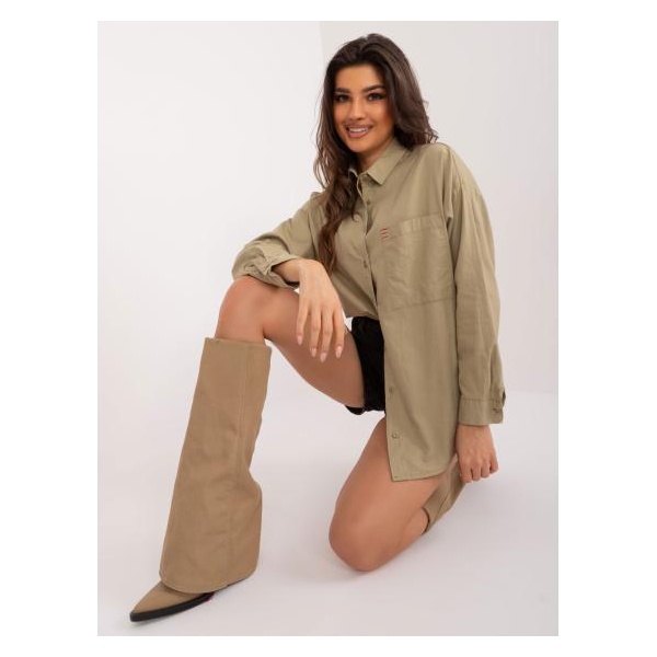 Dámske oversize tričko POI khaki