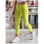 Dámske skinny nohavice s pásikom VIVASKIN žlté