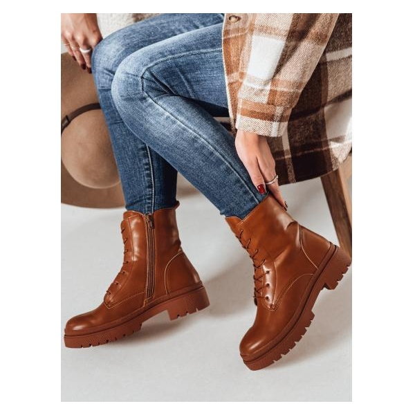 Dámske vrecovité čižmy STYLOBOSS camel