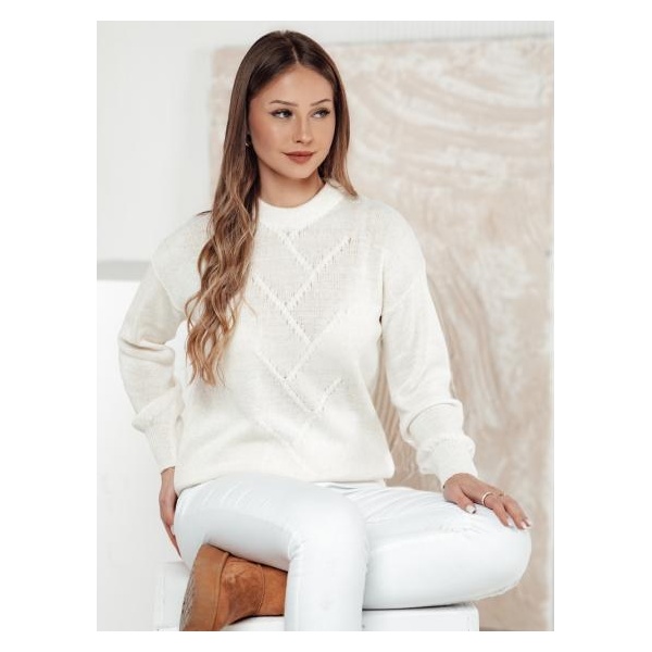 Dámsky oversize sveter FEMWEAVE ecru