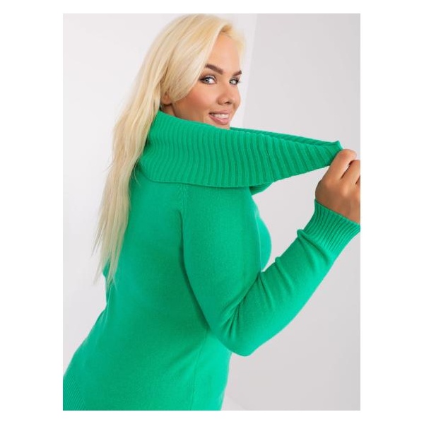 Dámsky plus size sveter ELMA zelený