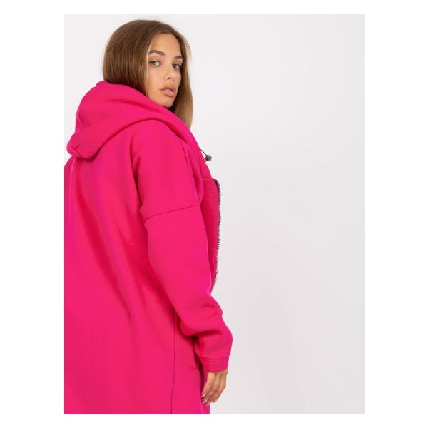 Fuchsiová basic mikina s kapucňou Tina RUE PARIS