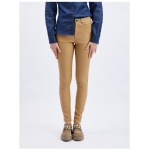 Hnedé dámske nohavice skinny fit
