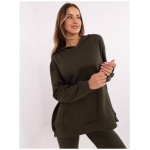 Khaki tepláková súprava s klokankovou mikinou