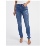 Modré dámske džínsy slim fit