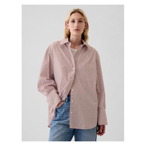 Popelínová košeľa Oversized Veľká košeľa