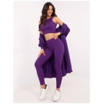 Tmavofialová tepláková súprava s dlhou mikinou