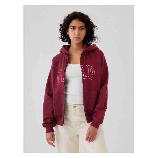 Vintage mäkká mikina na zips