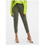 Zelené dámske džínsy slim fit strihu