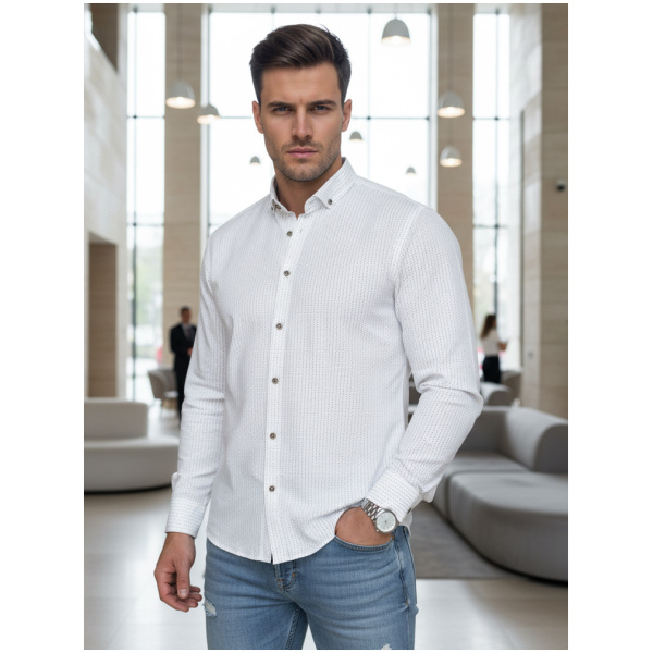 Pánska slim fit košeľa biela DX2693