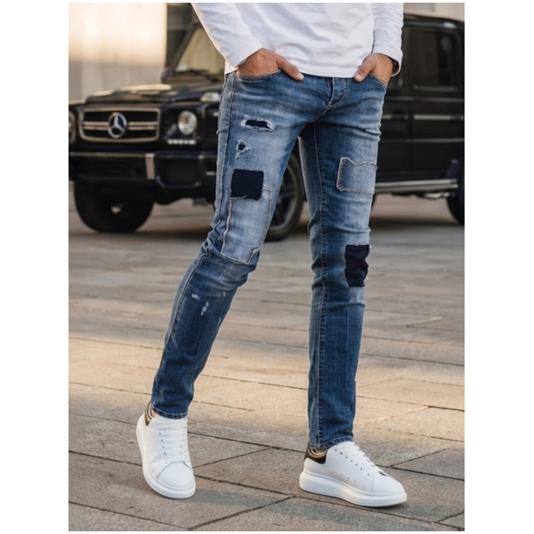 Pánske modré džínsové nohavice Dstreet UX4297