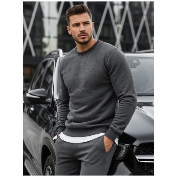 Antracitová pánska mikina - M